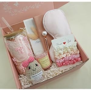 Pink Birthday Gifts for Teen Girls,Inspirational Gifts Basket for Her, Cute Bow Theme Birthday Gifts for Women, Friendship Gifts for Daugther/Sister/Friend /Besite（Pink &Bow)