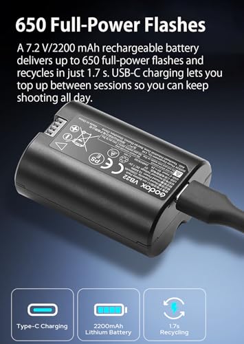 Image of Godox V480 for Sony GODOX TTL Flash - GN50 /1.7s Recycle /650 Flash Time /HSS /Smart Distance Readout /10 Level LED Modeling lamp /2.0 inch Touchscreen /2.4G Wireless System /TTL Camera Flash for Sony ZV-E10 etc.