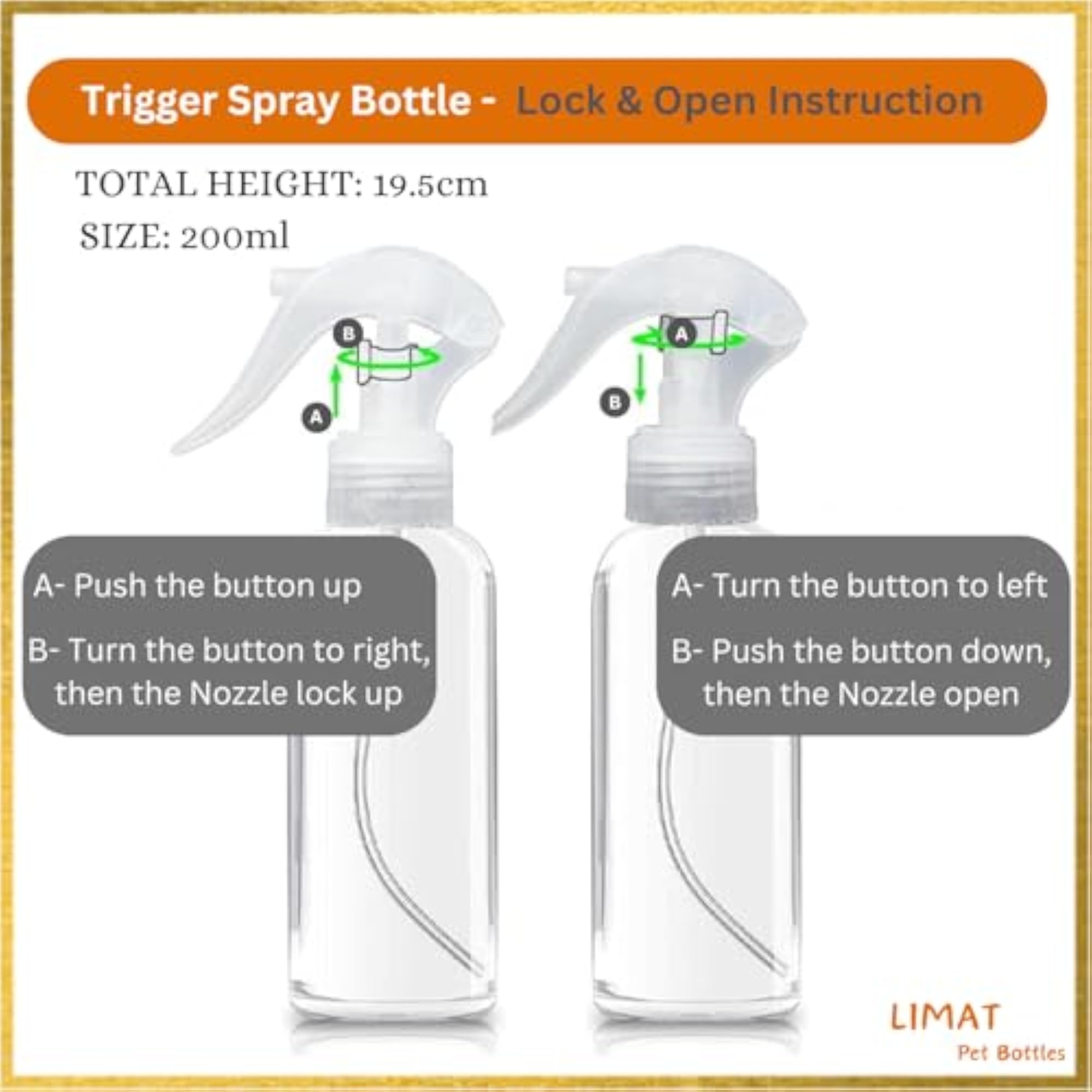 200ml Transparent Empty Plastic Bottle for Hair Application