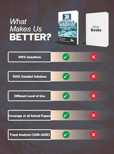 Image of Disha 26 Year-wise IBPS Clerk Preliminary & Main Exams Previous Year Solved Papers (2025 - 2011) 8th Edition