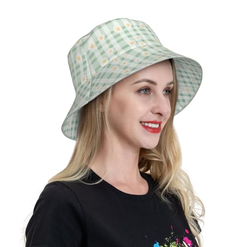 Image of Bucket Hat Double-Side-Wear Reversible Sun Hat Beach Travel Hiking for Women Men