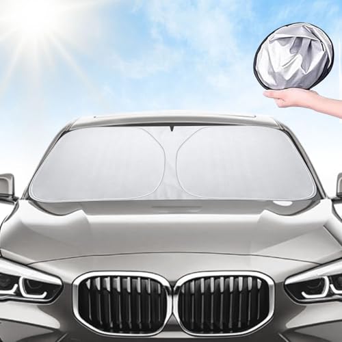 #VerdientProvisionen<br>Sonnenschutz Auto Frontscheibe 136×65cm Sonnenschutz Auto Vorne UV Schutz Faltbare Geeignet für die meisten PKW SUVs und Transporter Ideal für Sommer