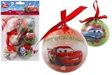 Disney's Cars Christmas Baubles Set of 6 Christmas Tree Decoration, Diameter 6cm