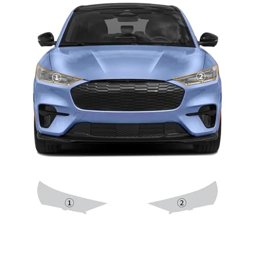 Autoscheinwerfer Schutzfolie für Ford Mustang Mach-E Gt 2022-2023,Autoscheinwerfer-Schutzfolie Anti-Kratz-Folie TPU-Aufkleber Zubehör