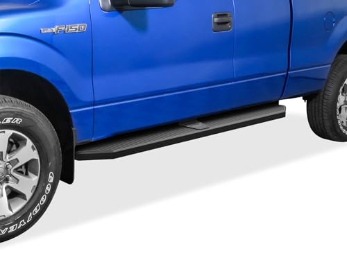 APS 6-inch (Black Powder Coated Flat Style) Running Boards Nerf Bars Side Steps Compatible with Ford F150 2004-2014 Super Cab (Exclude Heritage Edition)