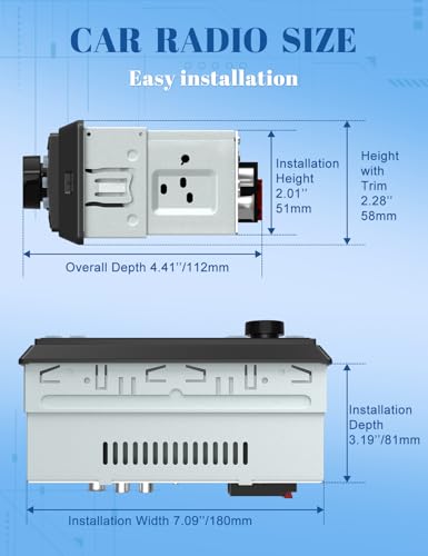 Radio para Auto Bluetooth Single DIN con Control y Manos Libres miniatura 7