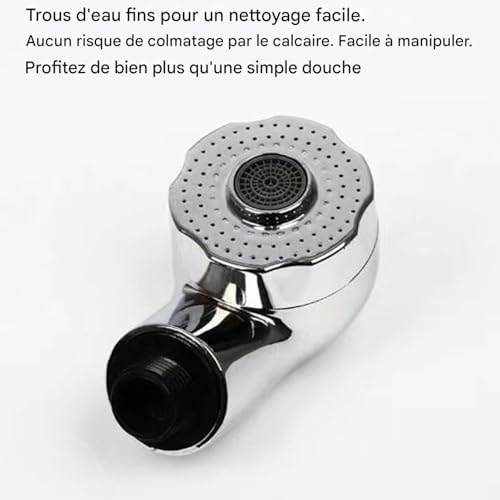 Adaptador de ducha de 2 modos para grifo de baño que evita salpicaduras 8