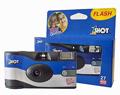 Image of 1 Shot Disposable Camera - 35mm One-Time-Use Camera - Single Use Camera with Flash - ASA /ISO 400 Color Film - 27 Exposures - Film Camera Disposable for Party, Wedding, Travel - 2-Pack