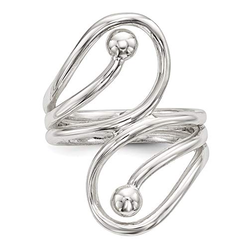 Fashion Ring Band 925 White Sterling Silver Women's Flat4