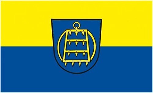 U24 Fahne Flagge Landkreis Eichsfeld – Bootsflagge Aus 110g/m² Polyester, Wetterfest, Wasser- Und Lichtecht, 50 X 75 Cm, Mit Gurtband Und Strick