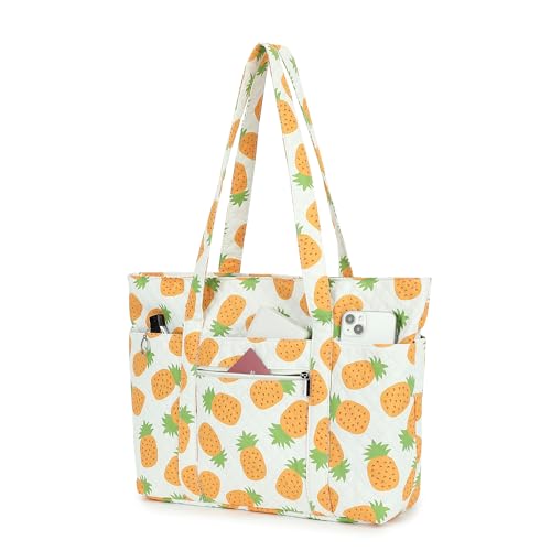 Canvaslove Women's Tote Bag With Laptop Compartment For Laptop Computer Up to 15.6 inch,Handbag for Shopping,Work and Travel4