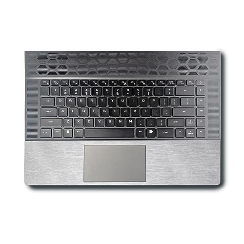 Image of MightySkins Glossy Glitter Skin Compatible with Alienware X16 R1 (2023) Full Wrap Kit - Brushed Aluminium | Protective, Durable High-Gloss Glitter Finish | Easy to Apply | Made in The USA