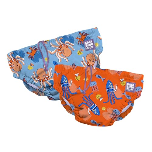 Bambino Mio pañal bañador reutilizable, pack de 2 - Burbujas, 6-12 meses, cómodo, ligero y estiloso, para bebés y niños