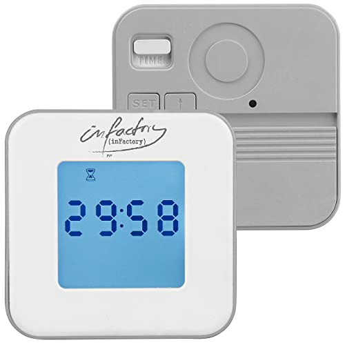 infactory Cyfrowy timer w kształcie kostki z wyświetlaczem LCD i 4 ustawionymi czasami 3, 10, 30, 60 minut