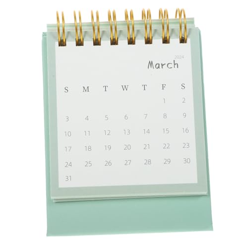 EXQUIMEUBLE 年卓上カレンダー コンパクト 折りたたみ式 ミニデスクカレンダー ペーパー素材 ホームオフィス用 シンプルデザイン カレンダーイ