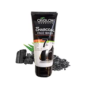 Oxyglow Herbal 7 In One Anti Pigmentation Charcoal Activated Face wash for Deep Pore Cleaning on all skin | 100 Gram| Pack Of 1 | For Men | For Women