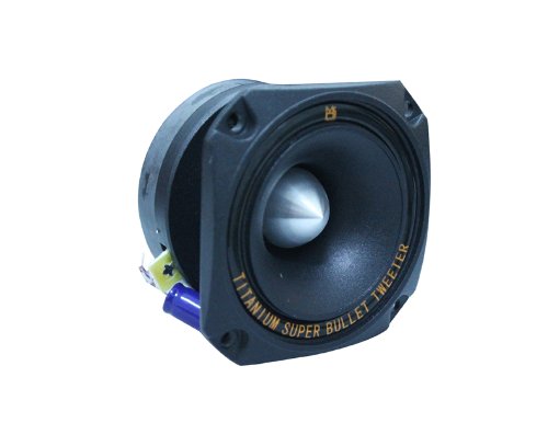 Mr. Dj HDT700B 3.5-Inch Titanium Bullet High Compression Tweeter with 10 Ounce Ferrite Magnet (Black)