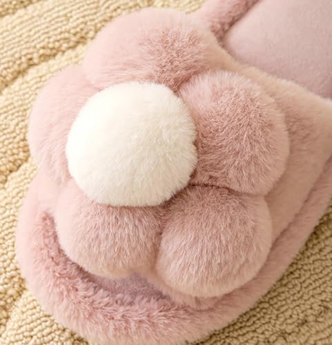 Solyinne Women's Cute Fuzzy House Slippers - Fashion Non-slip Indoor & Outdoor Slippers4