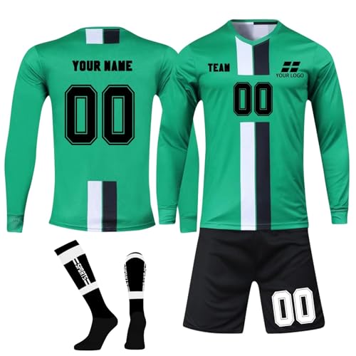 Traje Uniforme de Camiseta de Portero de fútbol Personalizado, con Logotipo del Equipo, Camiseta de réplica de fútbol Personalizada para Adultos/niños