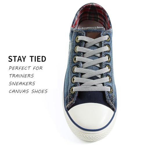 Image of VSUDO Shoe Laces for Sneakers, Shoelaces for Sneakers, Athletic Shoelaces | 8mm Flat Men Women Replacement Shoe Strings, Durable Polyester, Stay Tied, Running Walking Gym Sports Shoestrings