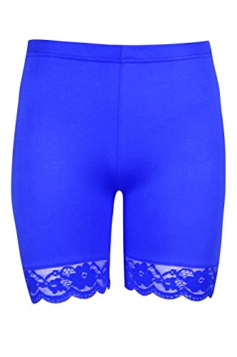 Short de cyclisme enfant marine en viscose et dentelle 9-10 ans
