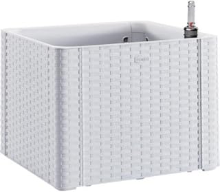 FIORIERA QUADRA 43X43 H33, 33 LITRI DELUXE SENZA SPAL BIANCA