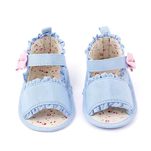 Newborn Infant Girls Open Toe Sandals Summer Sneakers Cute Colorful Bow Casual Sticky Straps Walking Shoes 20253