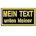 Produktbild Zweizeiliger, rechteckiger Wunschtextaufnäher Rec1-2. Zeile kleiner - viele Farben und Größen (10x5cm)
