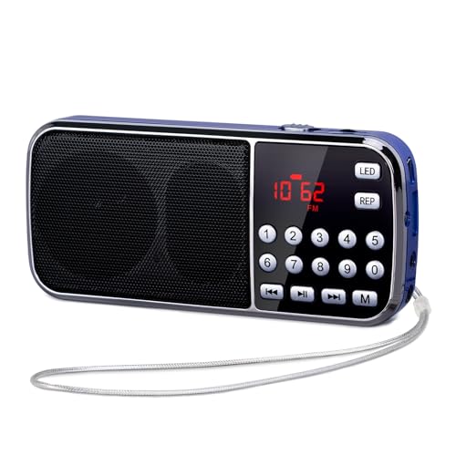 【DESIGN PORTATILE】 1) La dimensione della radiolina portatile piccola è 126*59 *25mm, pesa soltanto 126 g con spessore di soli 25 mm e risulta di facile trasporto; 2) Radio tascabile dotato di un cinturino argentato (anche come antenna nascosta), puoi portarla ovunque senza troppi impedimenti.