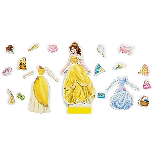 Bendon Disney Princess Belle 25-Piece Wooden Magnetic Doll Dress-Up Kit #TOP1