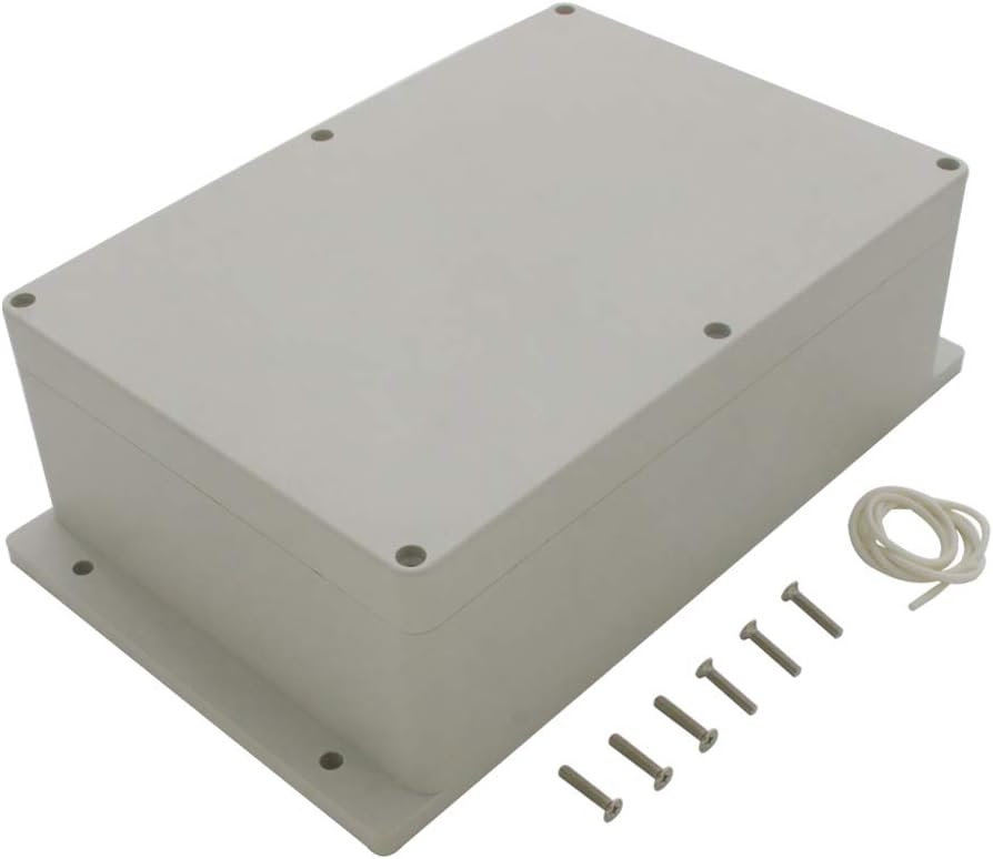 Fielect Junction Box, ABS Plastic IP65 Waterproof Electrical Box Case Universal Electrical Project Enclosure with Fixed Ear, 10.43" x 7.28" x 3.74"