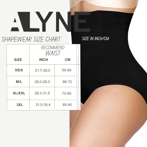 Image of ALYNE Women Waist Shapewear with Anti Rolling Strip Tummy Control Tucker Waist Slimming Panties Shapewear Underwear Seamless High Waist Body Shaper Core