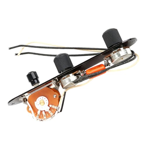 GOOHOCHY ギター アイアン 回路 付き マット ノブ Ge228 楽器 電源 ワイヤード ハーネス ギター アクセサリー 交換用 ポテンショメーター ハーネス パーツ ギター用 ア