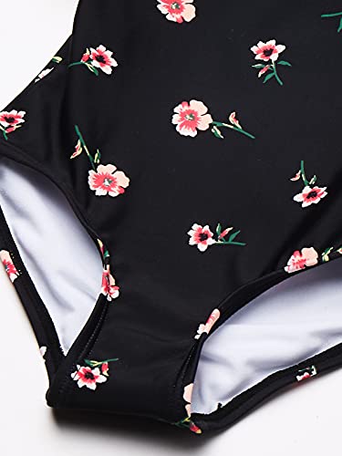 Kanu Surf Girls Morgan Floral Ruffle 1-Shoulder 1-Piece One Piece Swimsuit, Black, 8 Us #TOP3