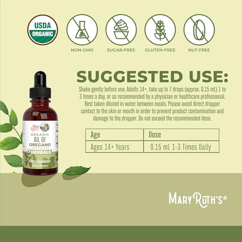 Maryruth Organics OREGANOOIL Oregano Oil Drops | 6 Month Supply | Usda Organic Oil Of Oregano Liquid thumb #5