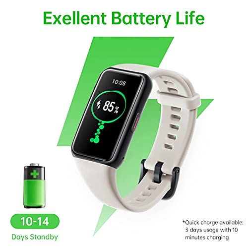 HONOR Band 6 Smartwatch Pantalla Táctil de 1,47 Pulgadas Reloj Inteligente Impermeable 5ATM con Monitor de Sueño Pulsómetros Podómetro Contador de Caloría para Hombre Mujer Android iOS, Gris