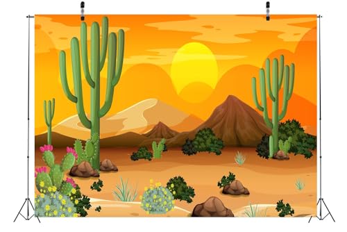 Fond tissu désert cartoon 2.5x1.8m grand format pliable sans reflet