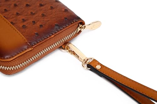 Italy Convertible Wallet Clutch – Embossed Red Leather Wristlet with Chain Strap | U.S.A. Company Ships from L.A.4