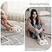 GOEWY Fuzzy Open Toe Slippers for Women Indoor and Outdoor with Memory Foam Cozy Cross Band Cute Slipper Soft House Shoes Slides Slip On Gifts for Women Mom Her Ladies Bridesmaid White