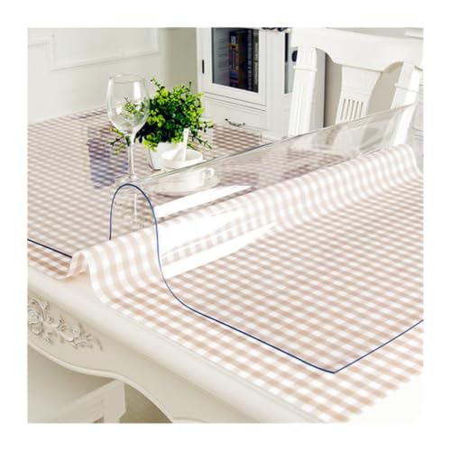 Nappe transparente PVC table rectangulaire cuisine étanche 80x80cm - 3