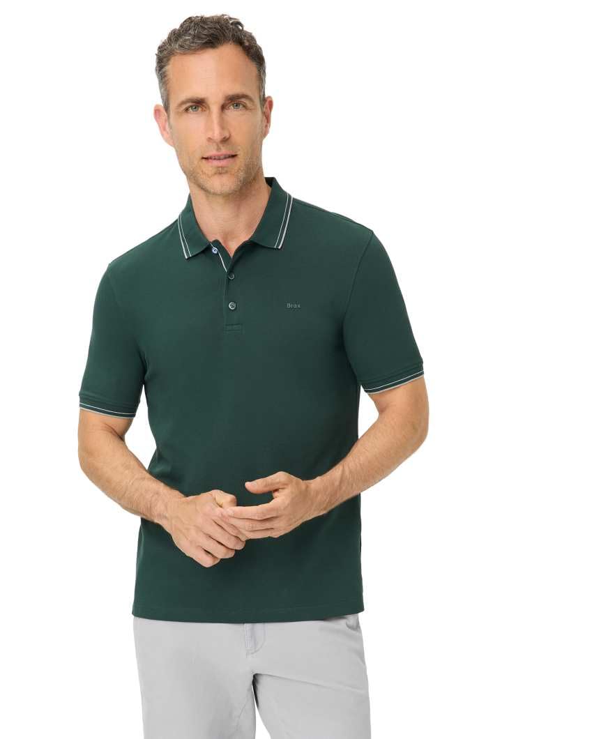 BRAX Koszulka polo Mężczyźni Style Pete Hi-flex Pique Pima Cotton