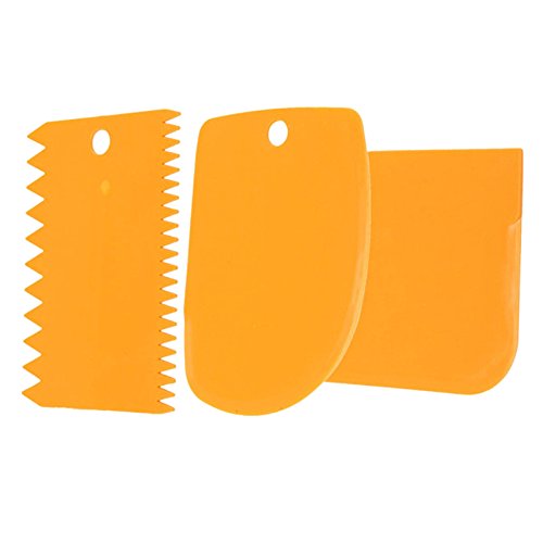SWLECA Set Raschietto Impasto, Raschietto Impasto Multiuso 3 Pezzi per Pane, Raschietto Pane in Plastica, Taglia Impasto, Raschietto Impasto in Silicone, Tagliapasta