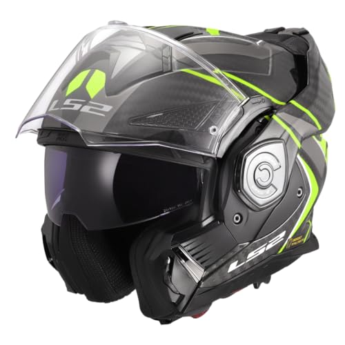 LS2, Modułowy kask motocyklowy ADVANT X CARBON FUTURE II Gloss H-V Żółty, XL