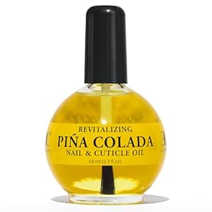 ELLIE CHASE Moisturizing Cuticle & Nail Care Oil 2.3 Fl Oz – Pina Colada Scented – Infused with Jojoba Oil, Aloe, Vitamin E – Nail & Cuticle Hydration, Repair, Moisturizer, Strengthener, Growth