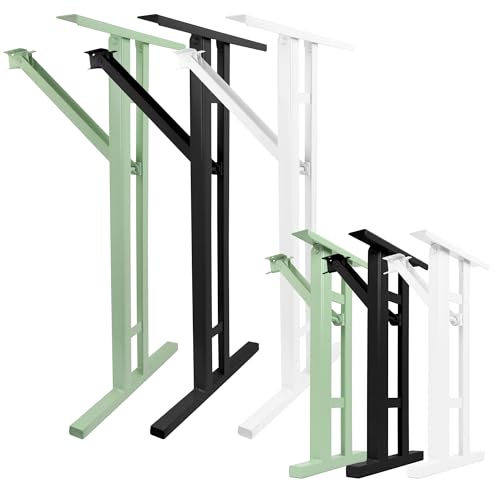 Natural Goods Berlin Set di 2 telai a forma di I per set di tende da birra (nero, 70 x 42 cm) – Gambe pieghevoli in metallo per tavolo da birra, robusto telaio da esterno per giardino, terrazza e