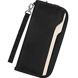 Ababuli Travel Passport Holder Family for 4 Large Document Organizer Wallet RFID Blocking Pouch Purse Bag Multiple Card Slot Case Folder for Carnival Cruise Money Ticket Boarding