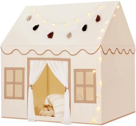 Wilwolfer Indoor-Kinderzelt mit waschbarer Bodenmatte, Spielzelt für Kinder | Spielhaus aus Peachskin-Stoff für Kleinkinder, Kuschel- & Leseecke für Kinderzimmer, Rollenspielzeug f