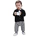 Toddler Baby Boys Clothes 2PCS Letters Printed Long Sleeve Tops Sweatsuit Pants Outfit Set (Red, 6-12 Months)