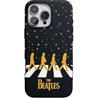 Casely iPhone 16 Pro Max Case | Night Walk | The Beatles Abbey Road Dual Image | Bold Protective Design | MagSafe Compatible Design - Les Beatles, Paul McCartney, John Lennon, RIngo Starr, George Harrison