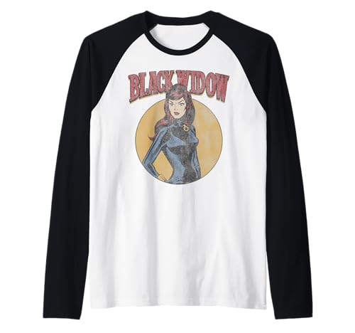 T-shirt raglan Black Widow Marvel, le cadeau parfait pour fan